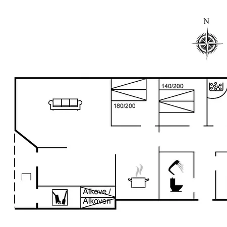 Dom wakacyjny Florentin - 1km From The Sea By Interhome Bøtø By